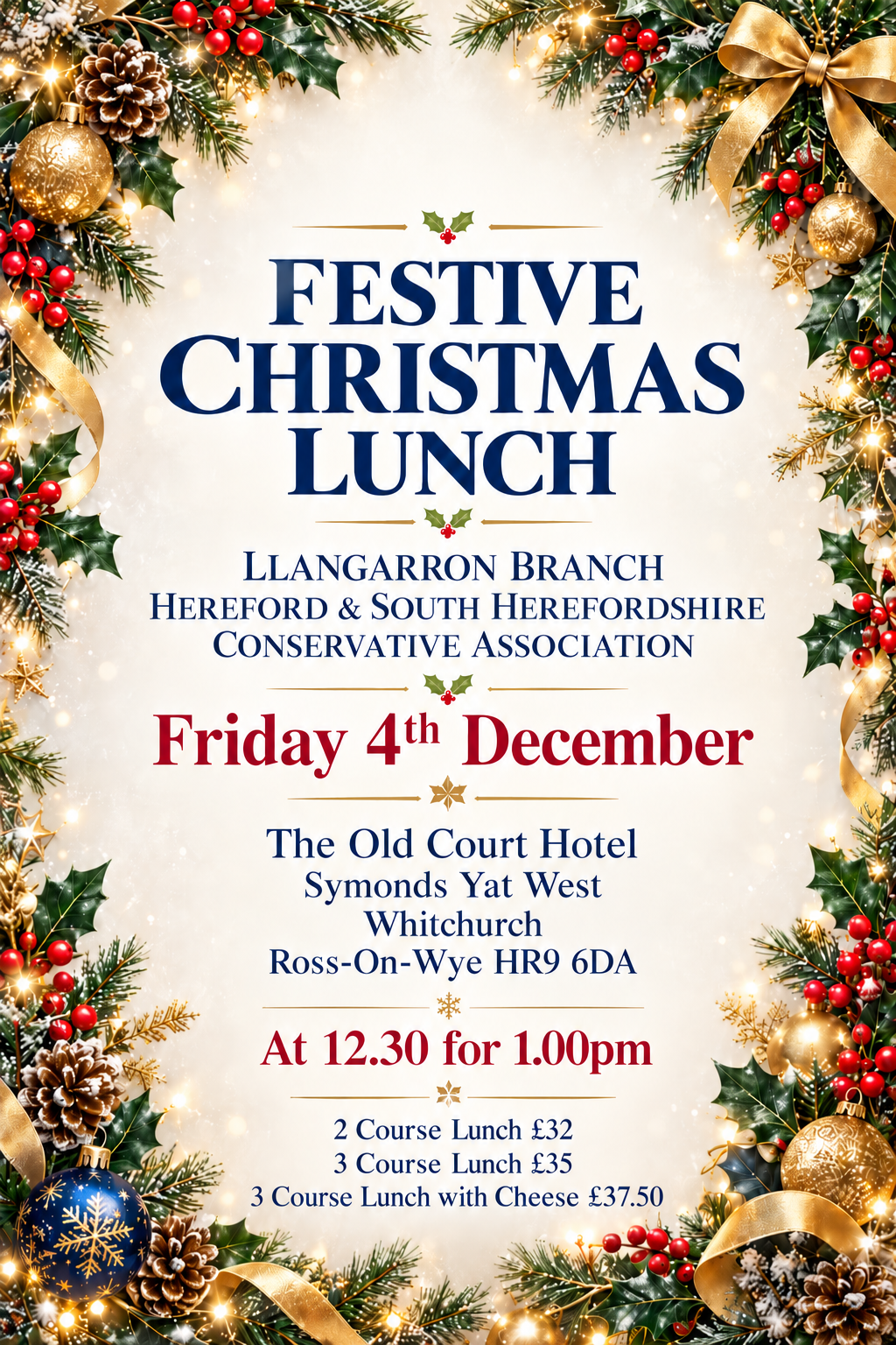 Llangarron Christmas Lunch 2026